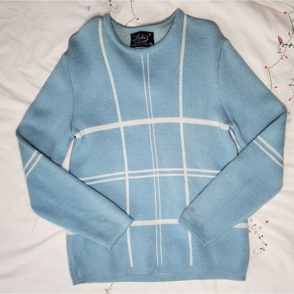 Lido of California pure Virgin wool light Blue sweater - Picture 3 of 10